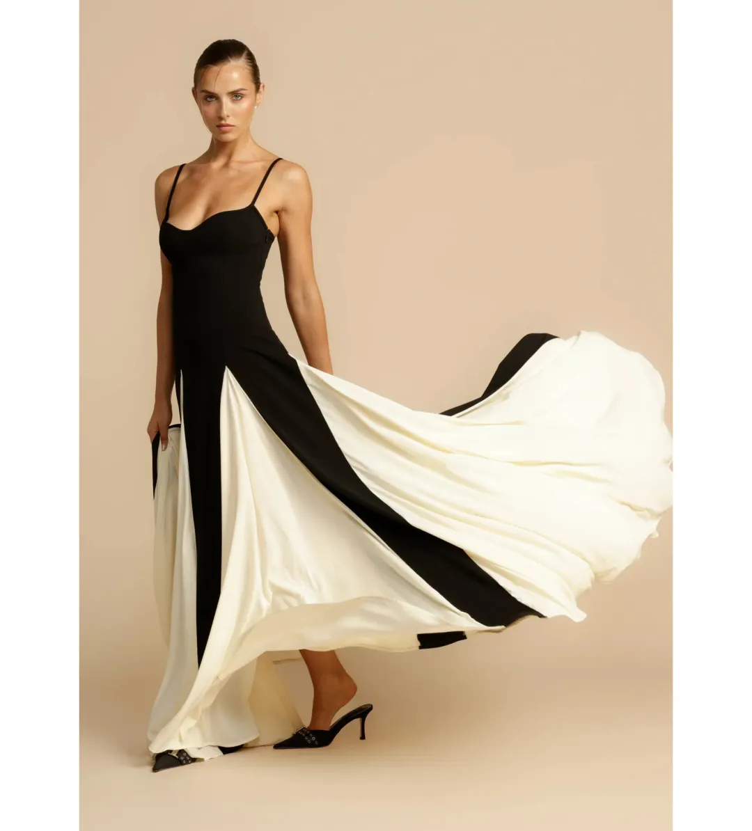 Arcina Ori Paloma Dress Black/White Size AU 10 for rent on The Volte - main image