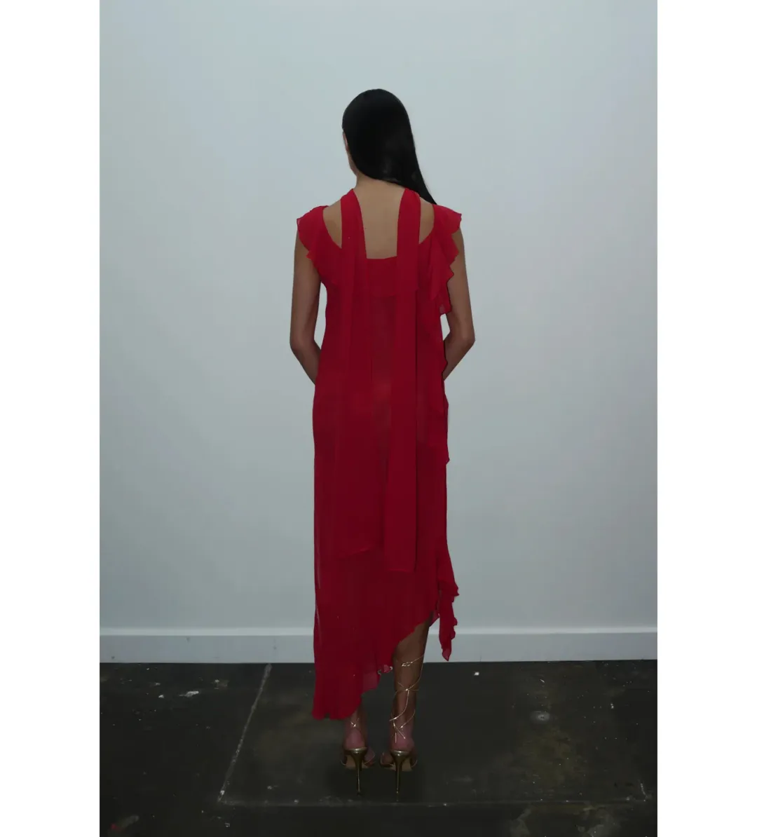 Dzo Luna Dress in Red Size S / AU 8 for rent on The Volte - main image