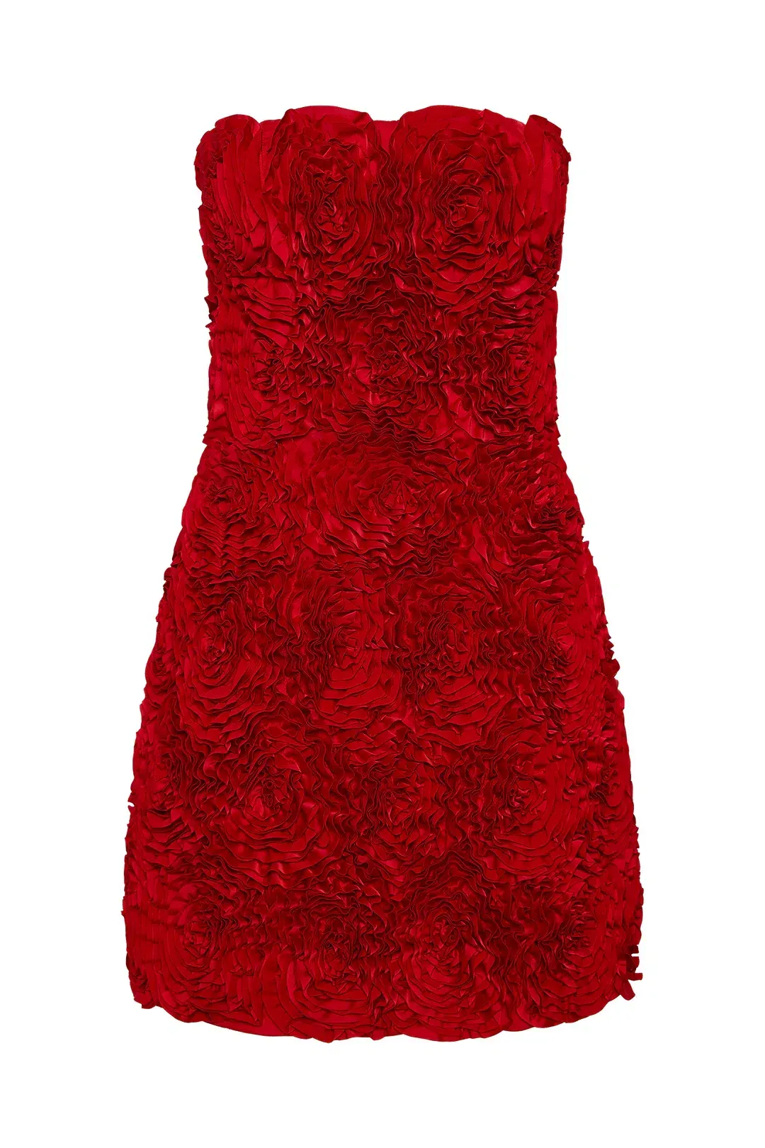 Aje Gazer Rosette Mini Dress Scarlet Red Size 6 for rent on The Volte - main image