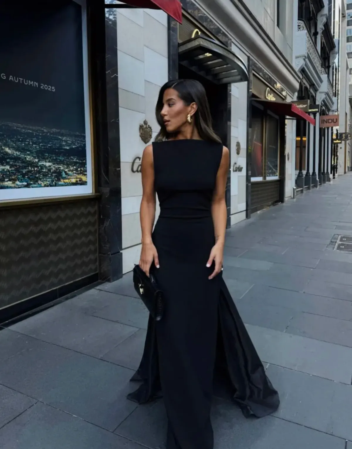 Effie Kats Christal Gown Black Size 8 - Image 1