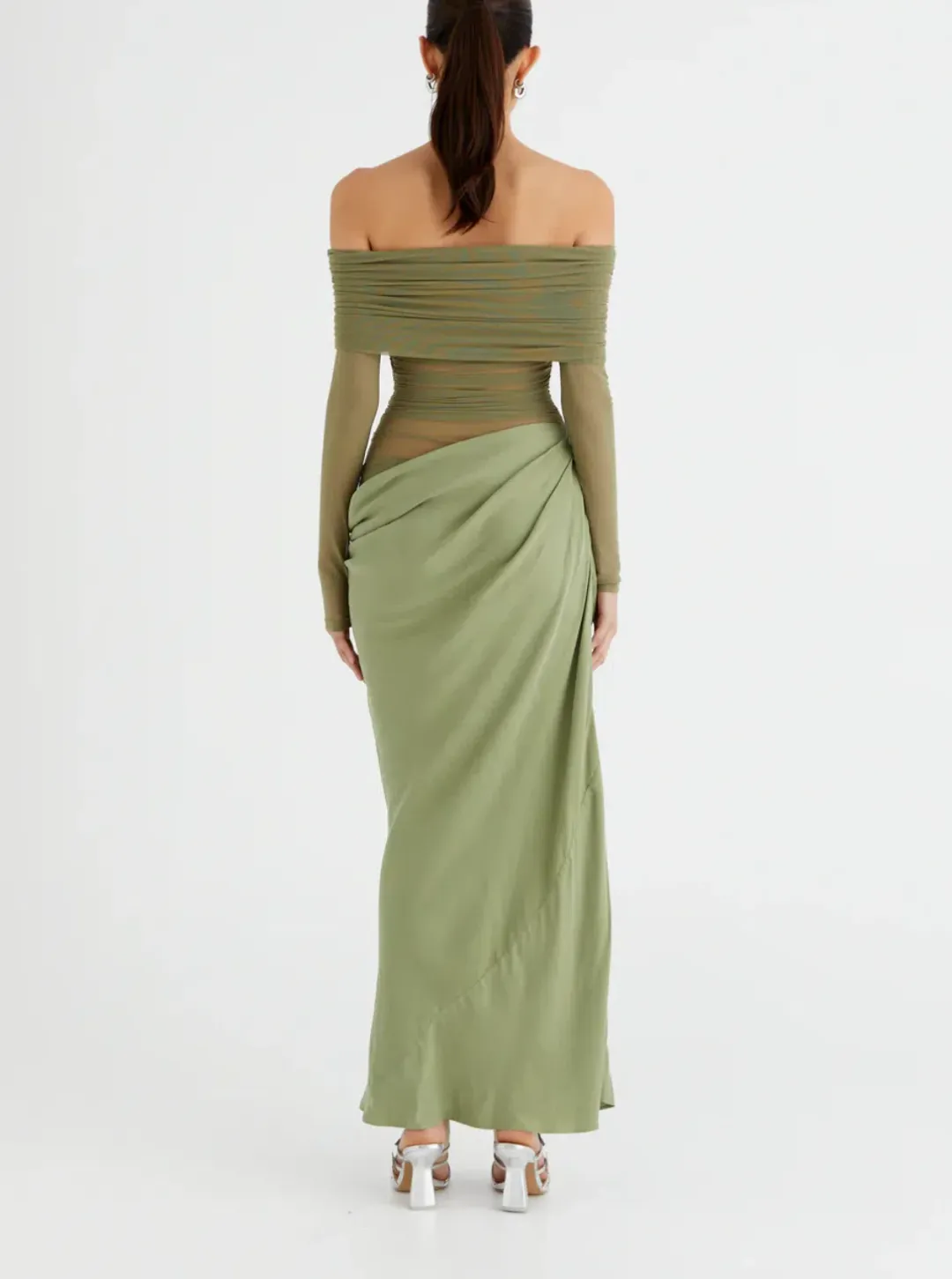 Benni Yasmin Maxi Dress Pistachio Size AU 6 for rent on The Volte - main image