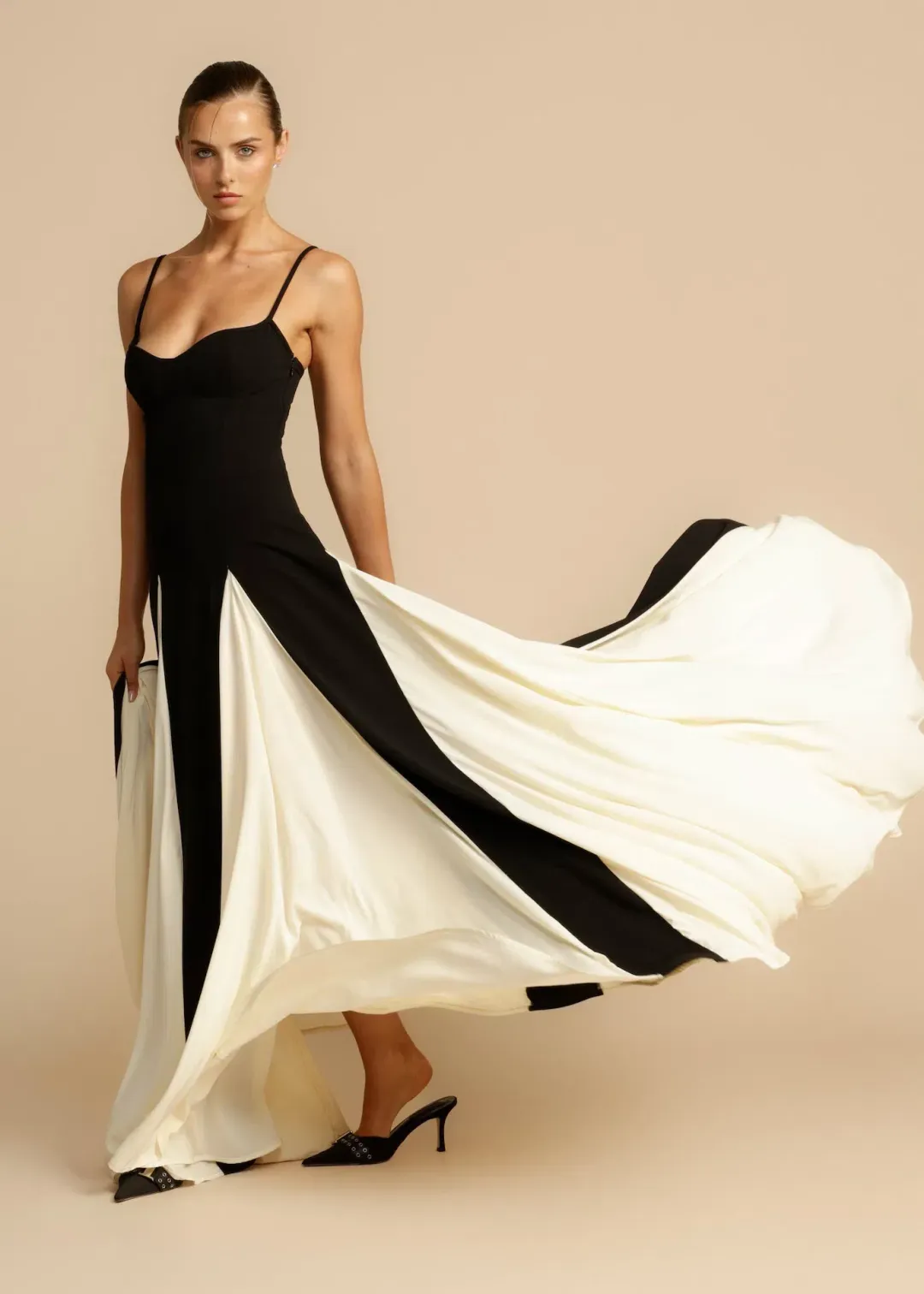 Arcina Ori Paloma Maxi Dress in Black/Cream Size L / AU 12 for rent on The Volte - main image