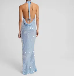 Rat & Boa Anais Maxi Dress Gown In Blue Sequin Size S / Au 8 for rent on The Volte - image 5
