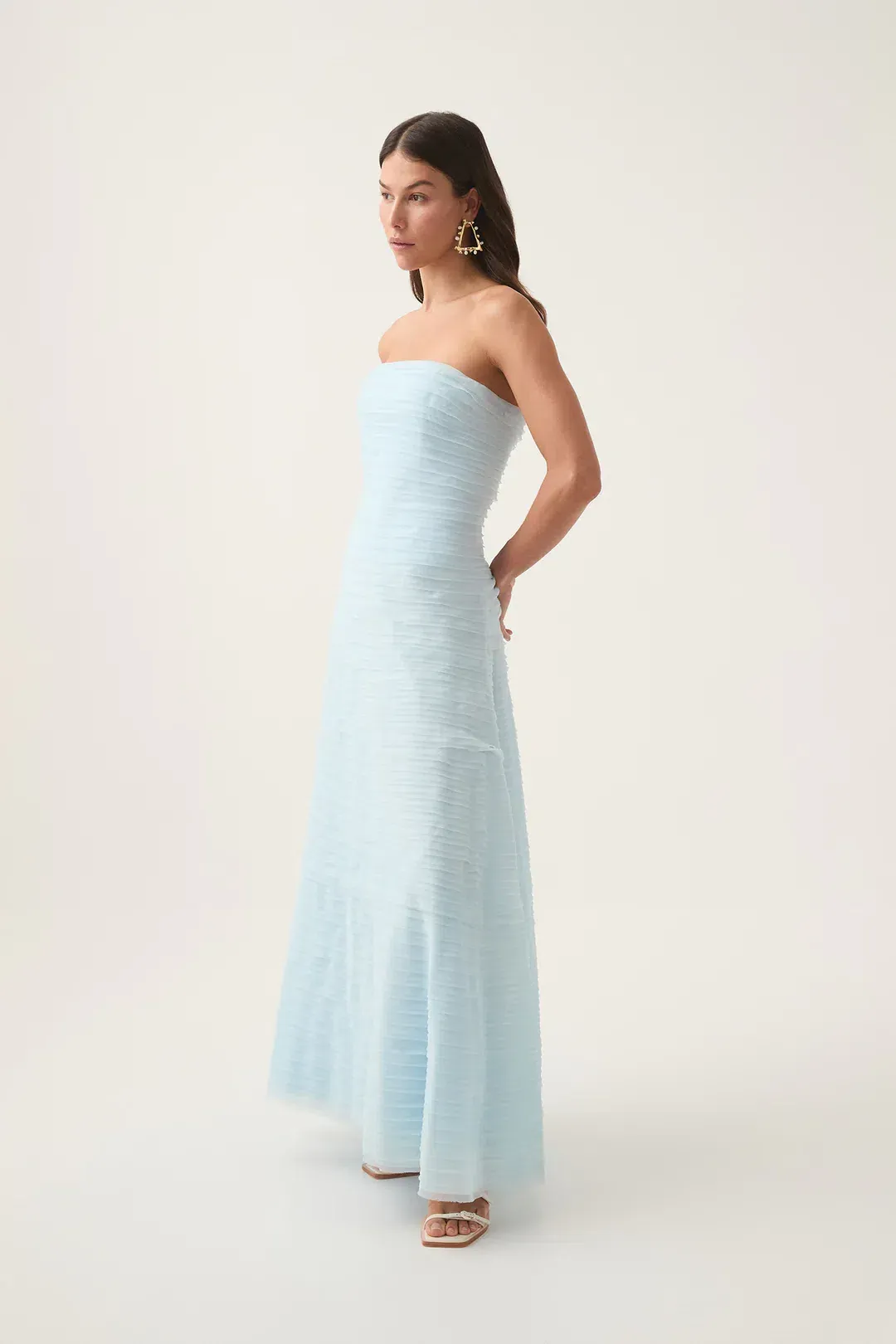 Aje Soundscape Maxi Dress Sea Breeze Size Au 6 for rent on The Volte - main image