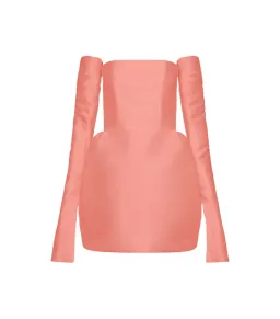 Mariam Seddiq Luis Mini Dress Peach Size AU 8 for rent on The Volte - image 2