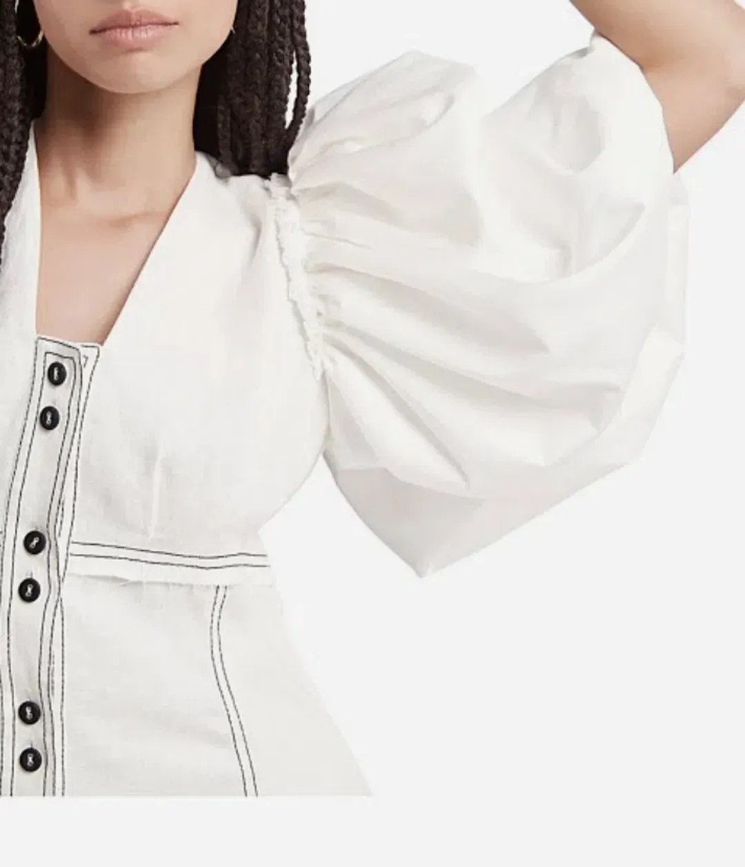 Aje Cherished Mini Dress Ivory Size 10 for rent on The Volte - main image