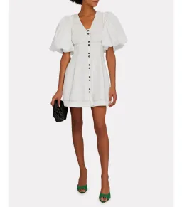 Aje Cherished Mini Dress Ivory Size 10 for rent on The Volte - image 1