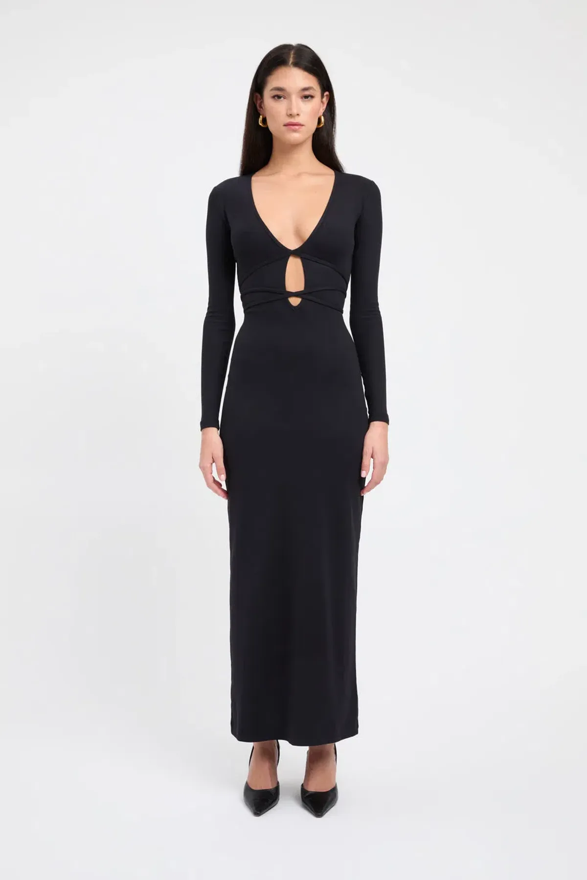 Kookai Sereya Maxi Dress Black Size 6 - Image 1