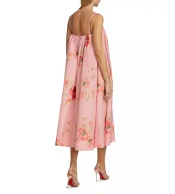 Zimmermann Lightburst Puff Midi Dress in Red Floral Size 0 / AU 8 for rent on The Volte - image 3