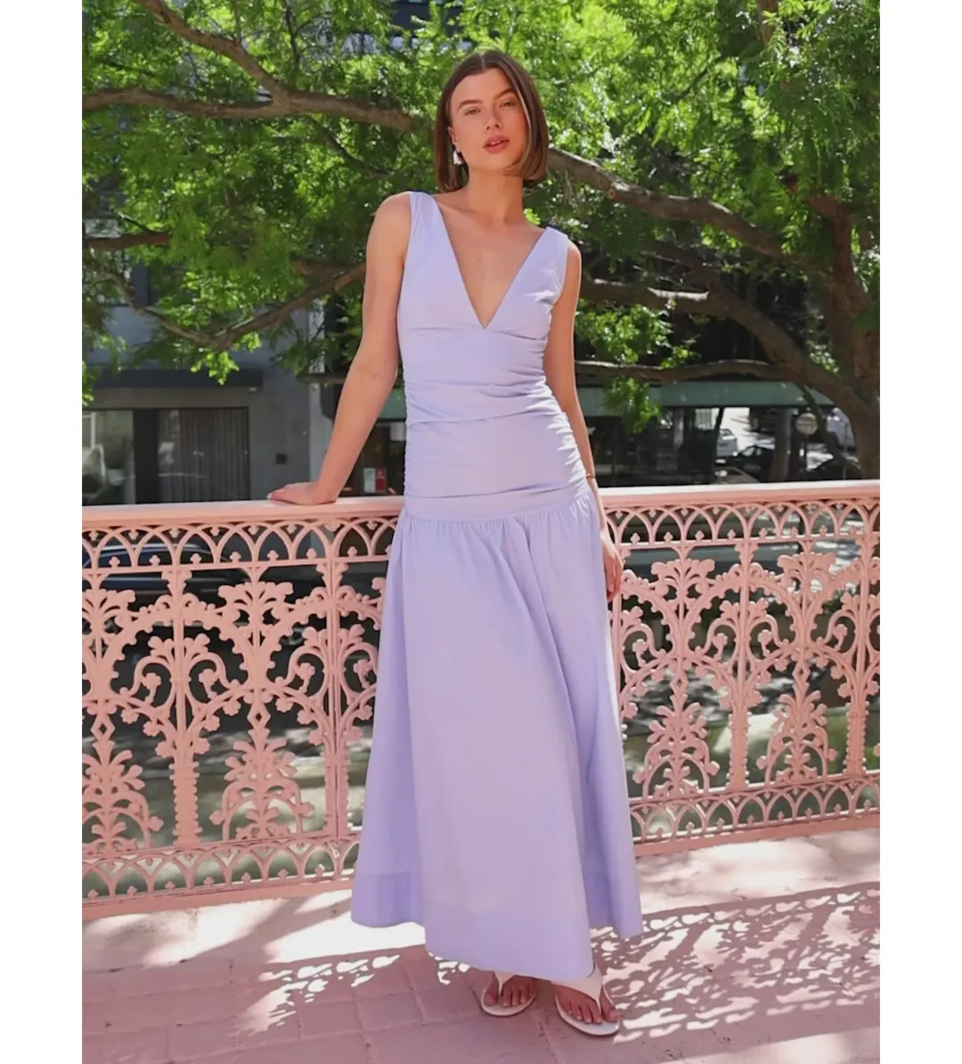 By Nicola Bowie Maxi Dress In Cornflower Blue Size AU 8 for rent on The Volte - main image