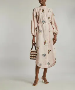 Alemais Vacay Mermaid Shirtdress Pink Size AU 10 for rent on The Volte - image 1