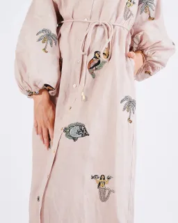Alemais Vacay Mermaid Shirtdress Pink Size AU 10 for rent on The Volte - image 10