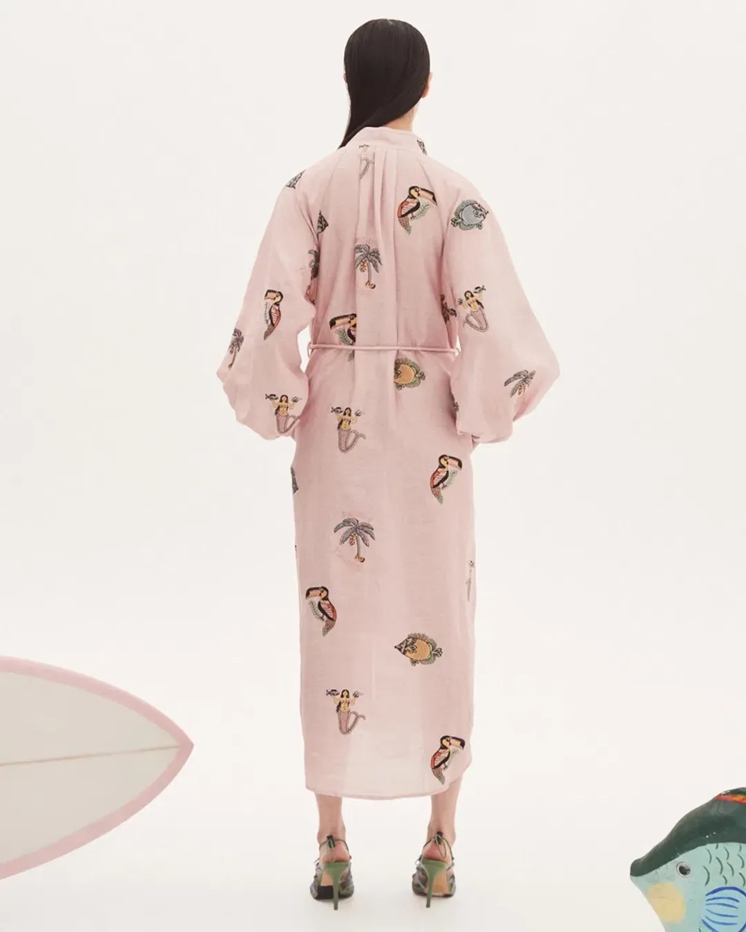 Alemais Vacay Mermaid Shirtdress Pink Size AU 10 for rent on The Volte - main image