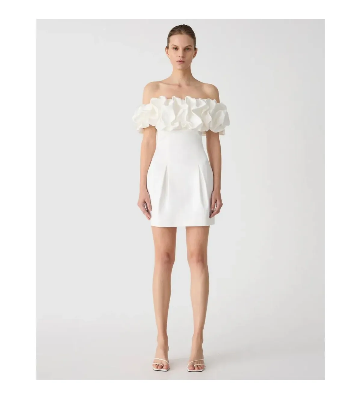 Misha Amara Mini Dress Ivory Size 8 for rent on The Volte - main image