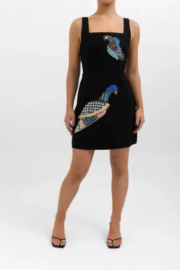 Alemais Rowena Beaded Mini Dress Black Size AU 8 for rent on The Volte - image 2