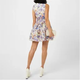 Zimmermann Tama V Neck Mini Dress in Floral Size 2 / AU 12 for rent on The Volte - image 3
