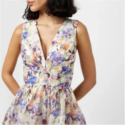 Zimmermann Tama V Neck Mini Dress in Floral Size 2 / AU 12 for rent on The Volte - image 2