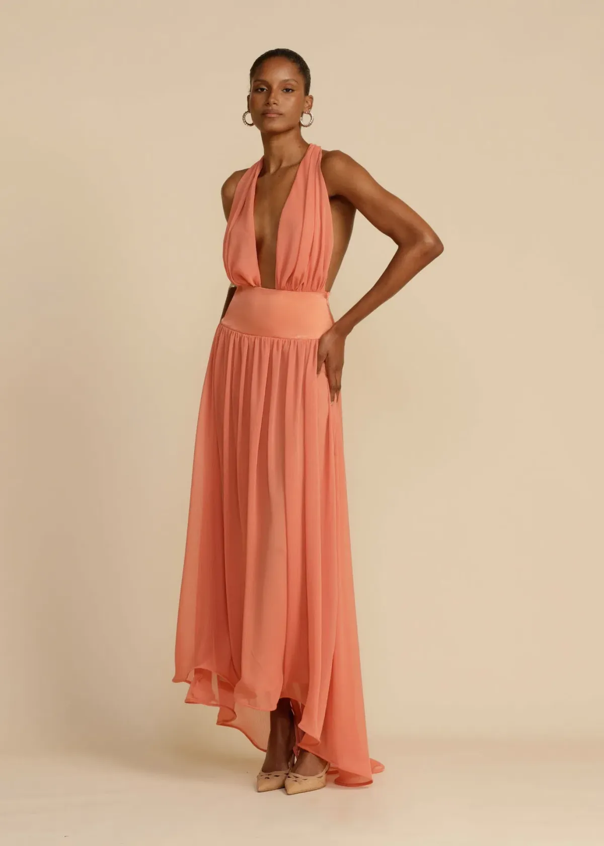 Arcina Ori Serena Dress Coral Size M / AU 10 - Image 1