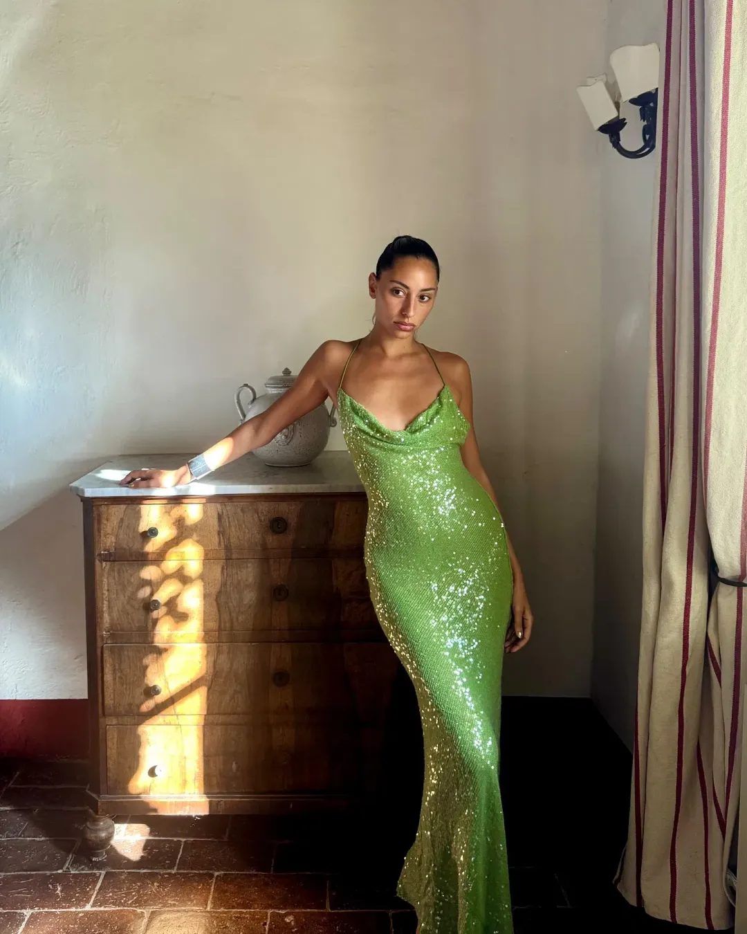 Rat & Boa Gaia Dress Green Size XXS / AU 4 for rent on The Volte - main image