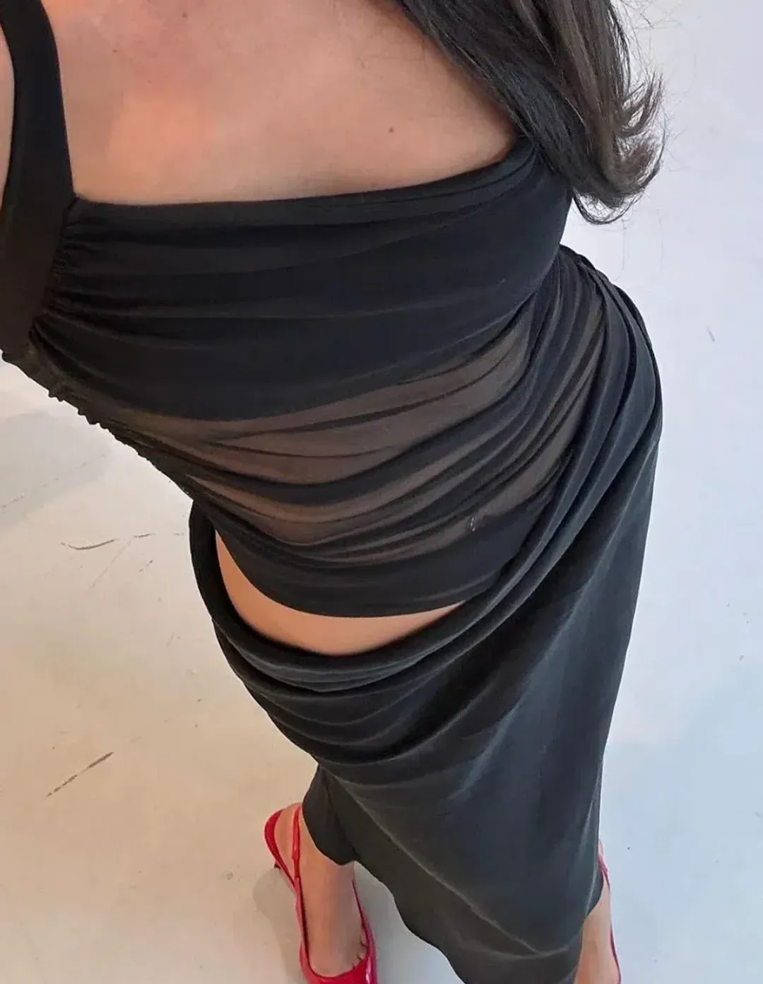 Benni Gina Maxi Dress- Black- Size 6 for rent on The Volte - main image