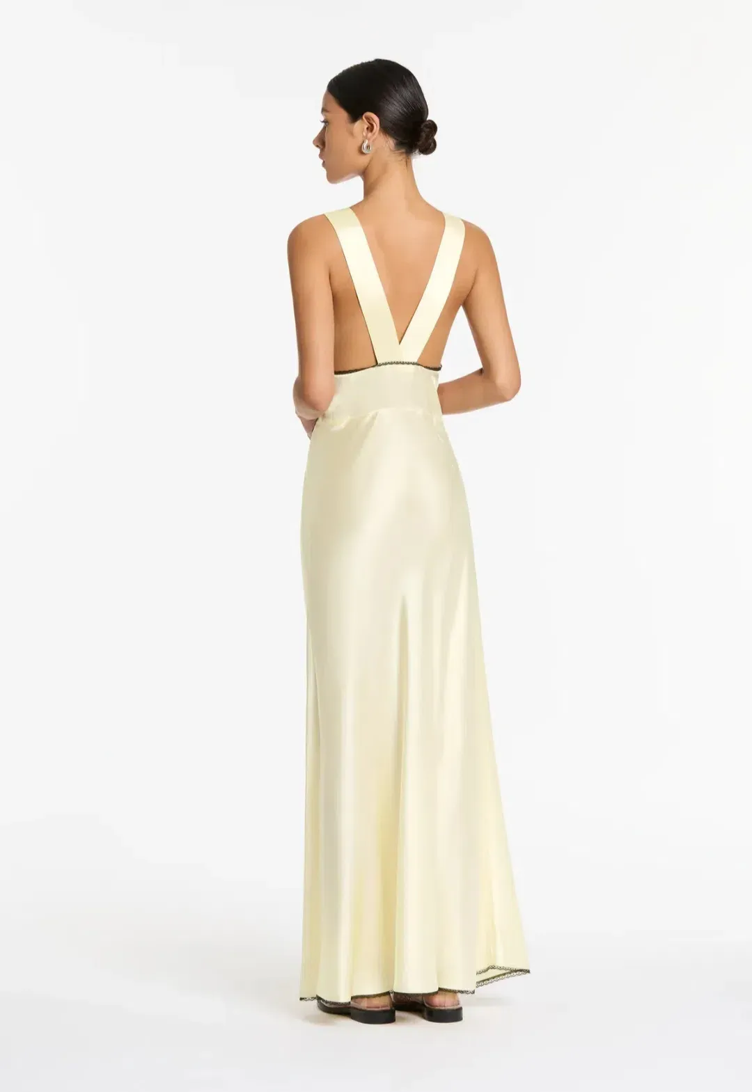 Sir The Label Aries Gown in Lemon Cream Size 3 / AU 12 for rent on The Volte - main image