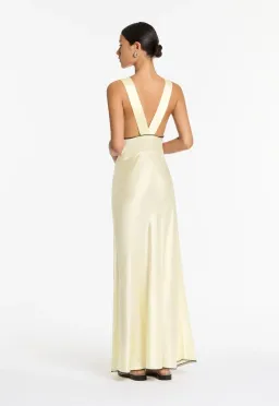Sir The Label Aries Gown in Lemon Cream Size 3 / AU 12 for rent on The Volte - image 2
