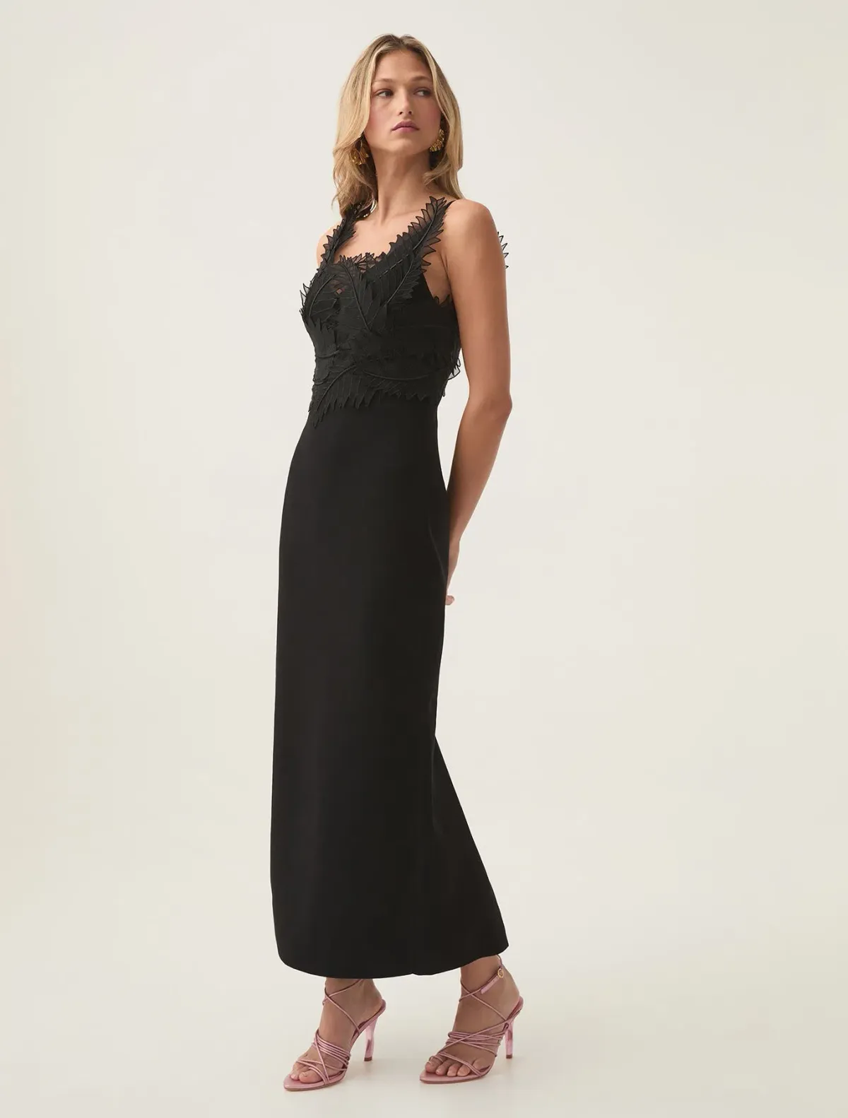 Aje Daisy Knit Maxi Dress in Black Size 8 - Image 1