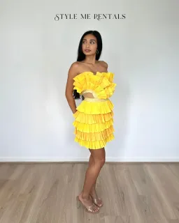 Eliya the Label Josephine Mini Dress Yellow Size XS for rent on The Volte - image 5