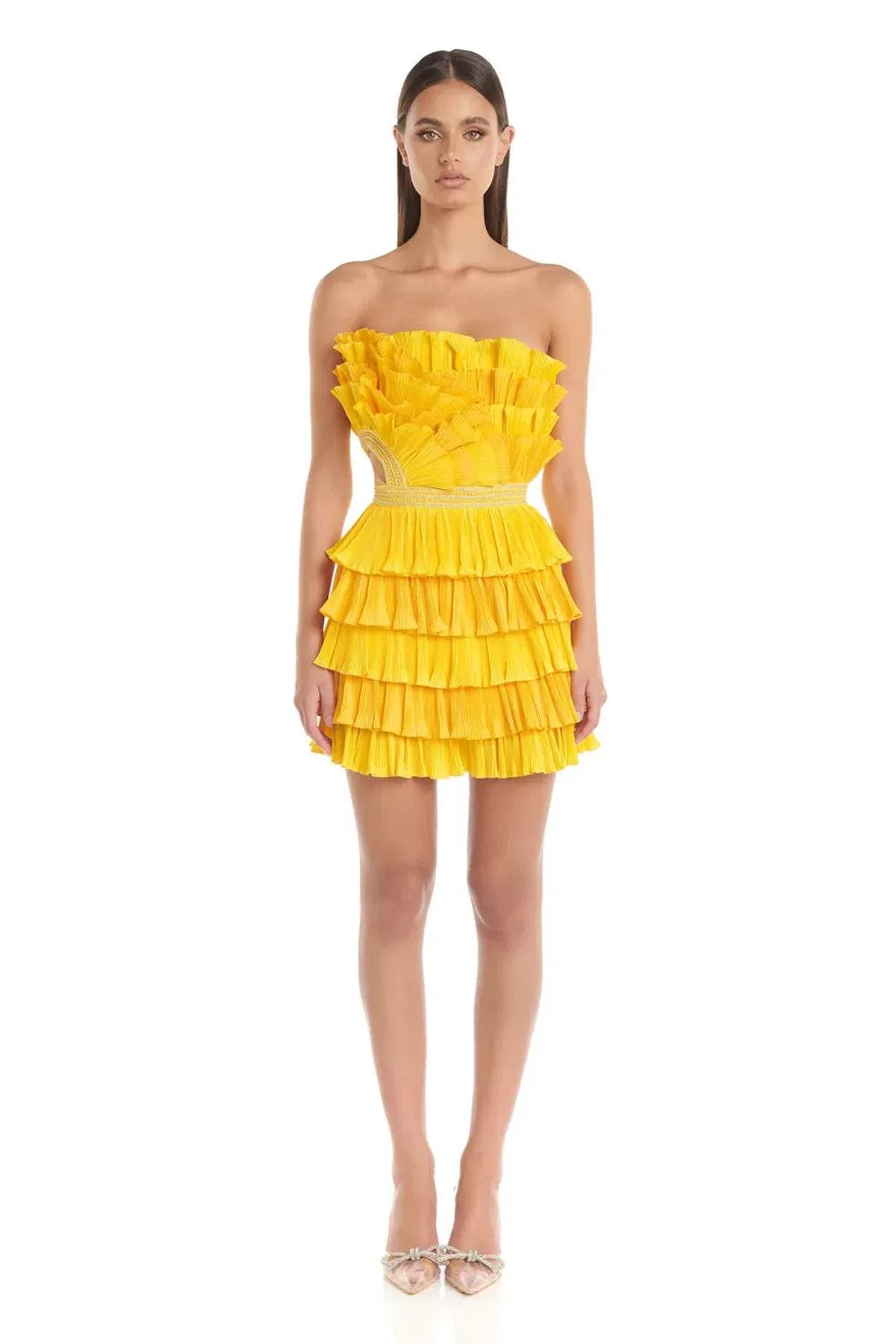 Eliya the Label Josephine Mini Dress Yellow Size XS / AU 6 - Image 1