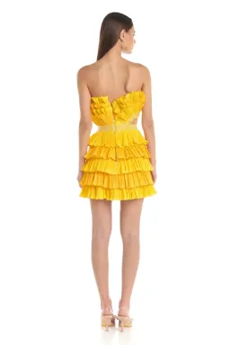 Eliya the Label Josephine Mini Dress Yellow Size XS for rent on The Volte - image 3