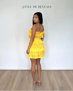 Eliya the Label Josephine Mini Dress Yellow Size XS for rent on The Volte - image 6