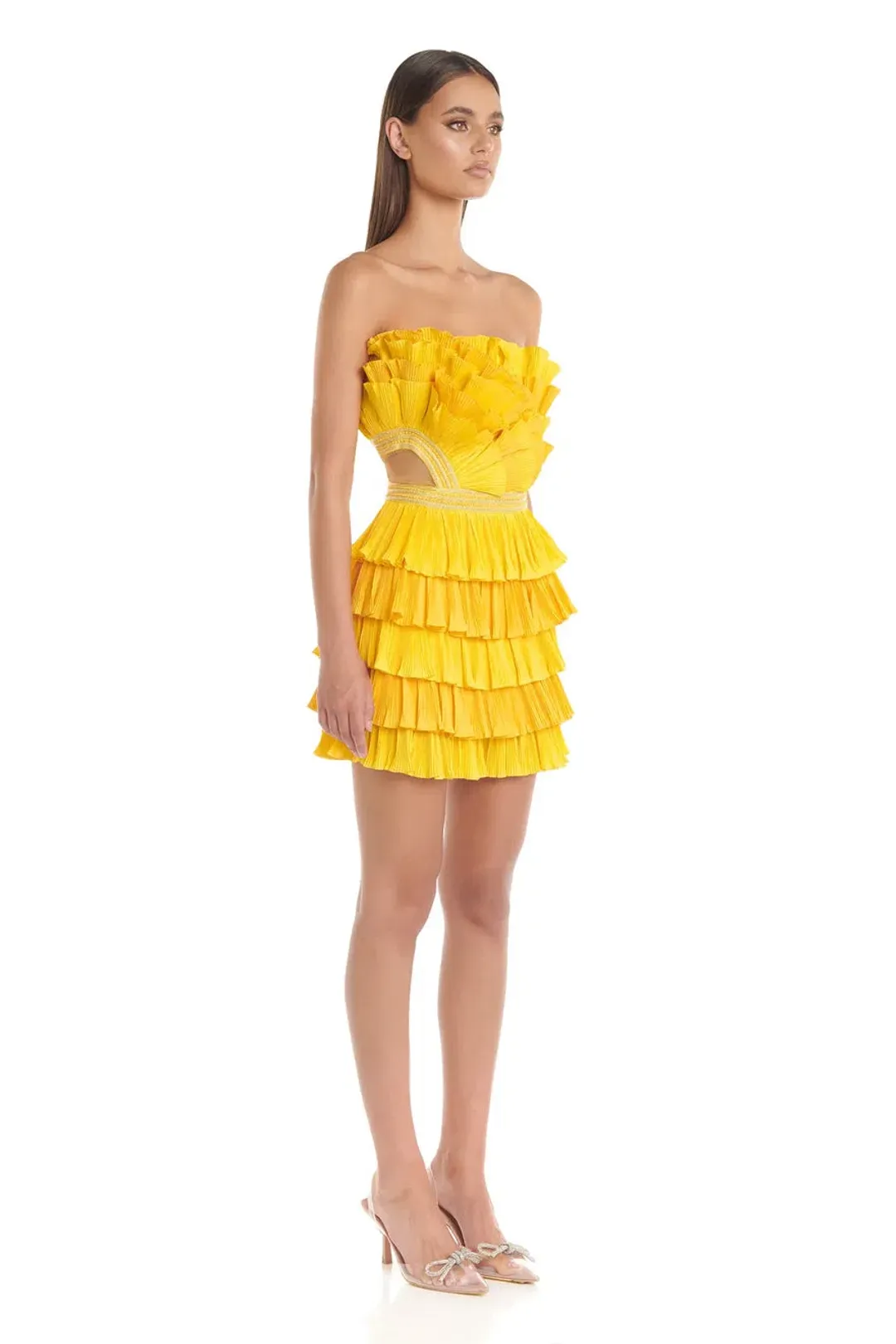 Eliya the Label Josephine Mini Dress Yellow Size XS for rent on The Volte - main image