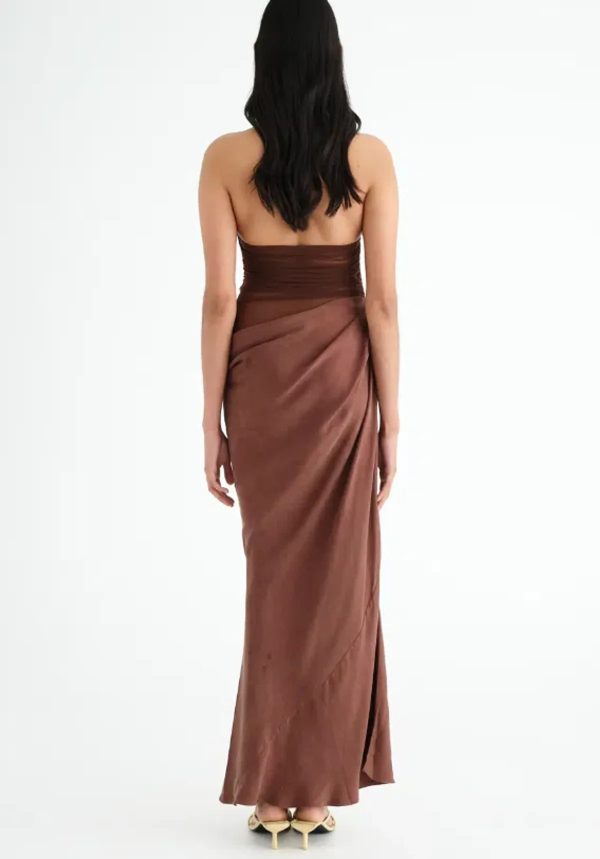 BENNI Gina Maxi Dress Brown Size 6 - Image 3