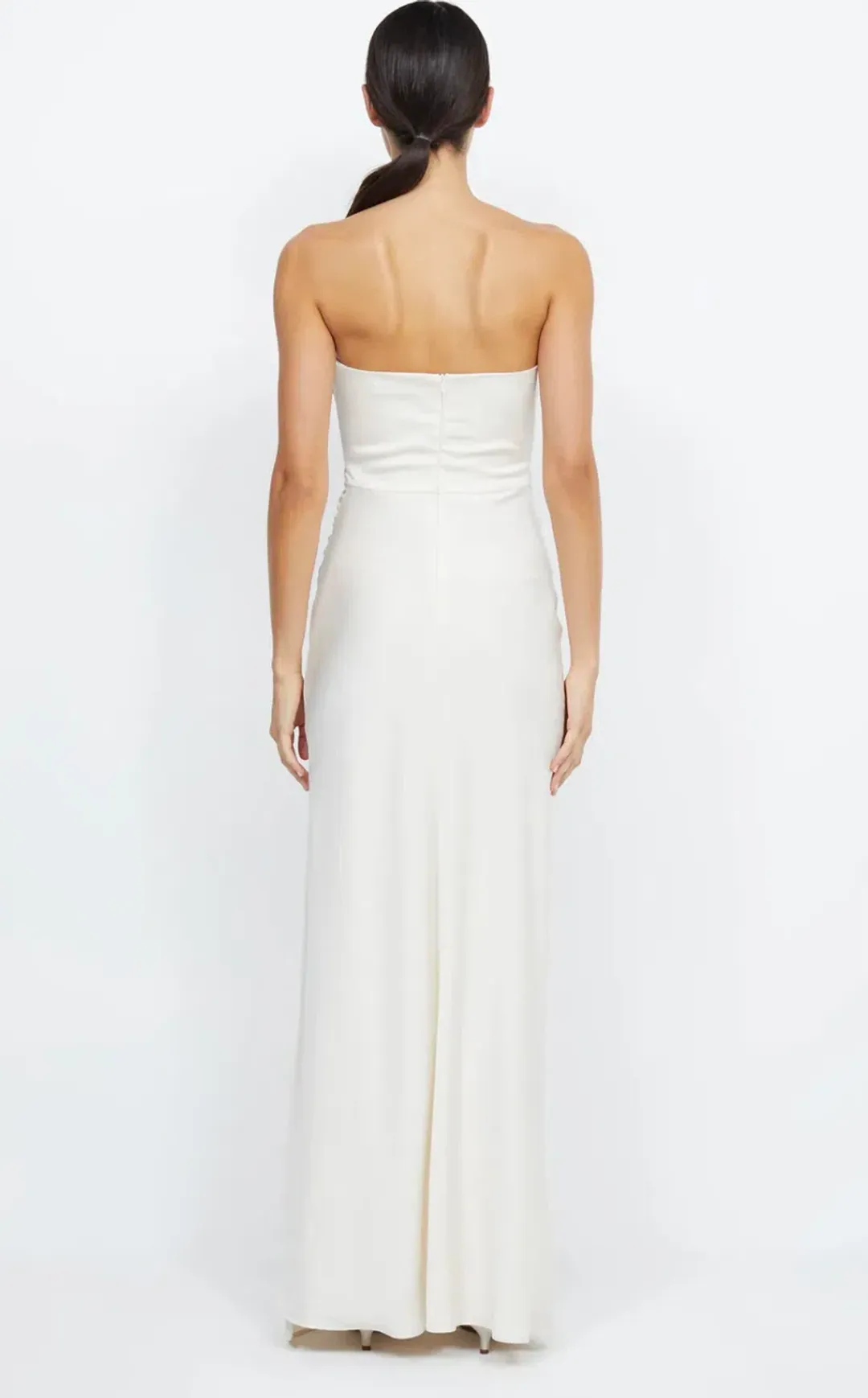 Bec & Bridge Eternity Strapless Maxi Dress Cream Size 10 for rent on The Volte - main image