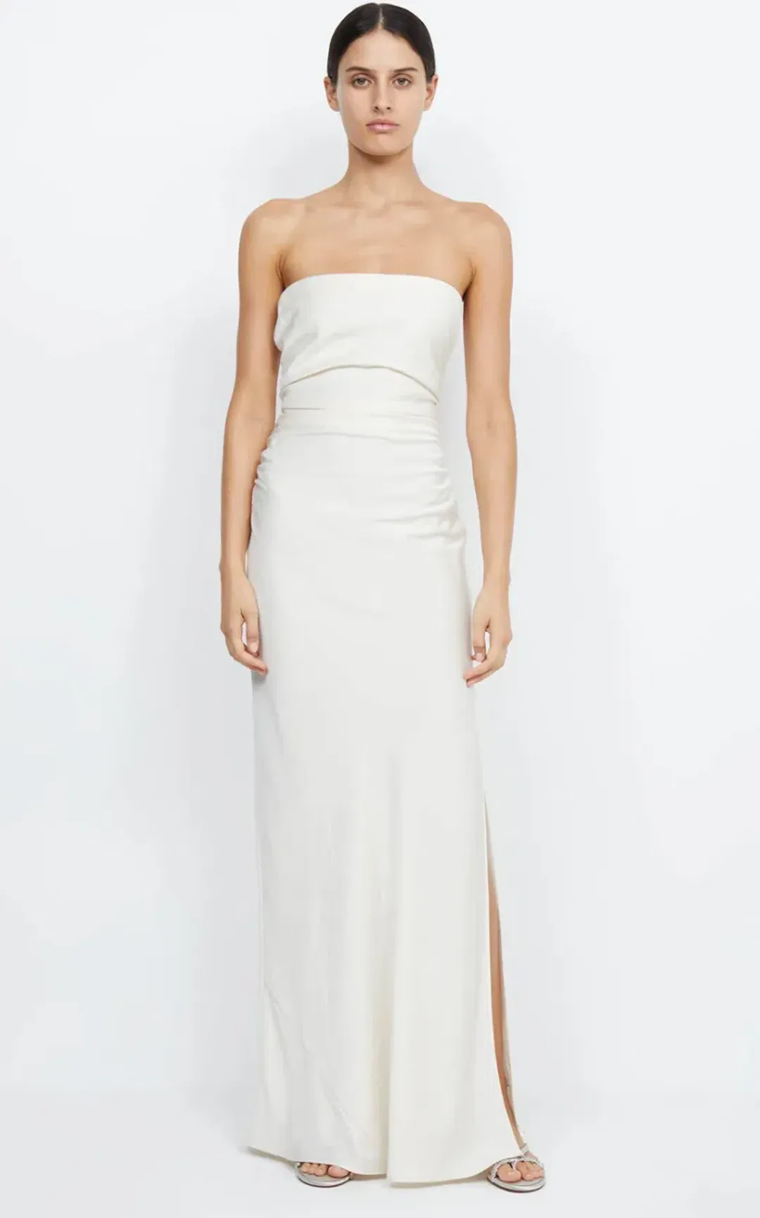 Bec & Bridge Eternity Strapless Maxi Dress Cream Size 10 for rent on The Volte - main image
