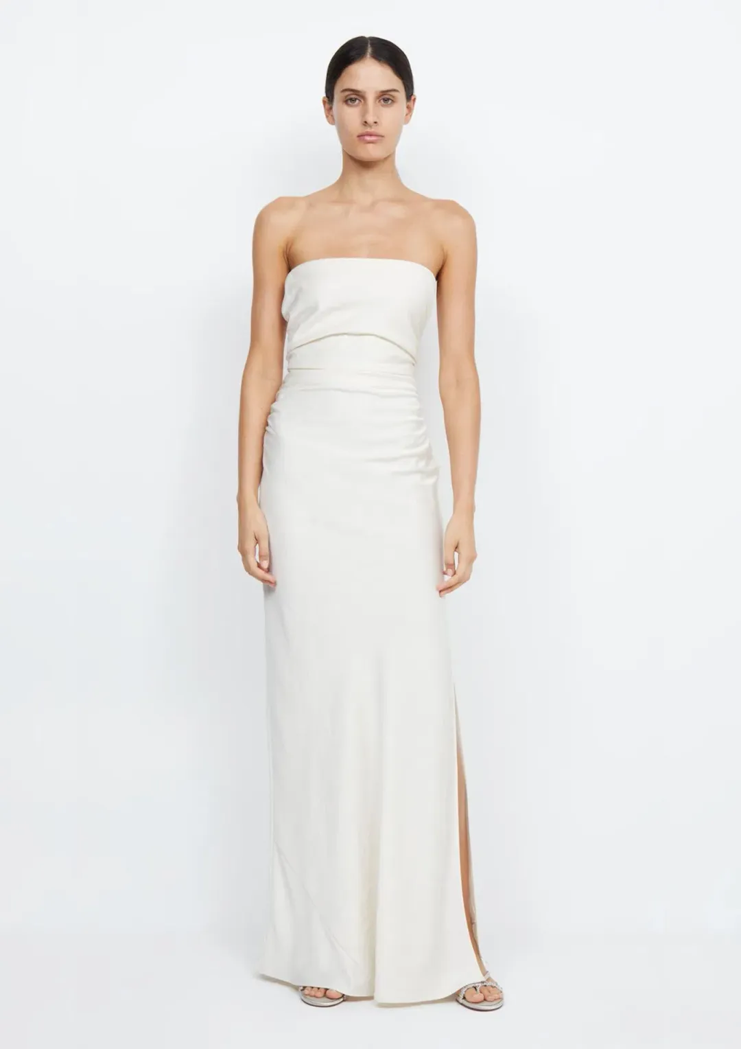 Bec & Bridge Eternity Strapless Maxi Dress Cream Size 10 for rent on The Volte - main image