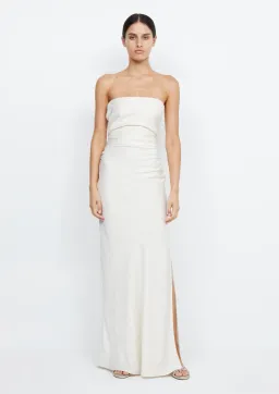 Bec & Bridge Eternity Strapless Maxi Dress Cream Size 10 for rent on The Volte - image 1