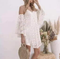 Spell and the Gypsy Imperial Lace Mini Dress Off White Size XS / AU 6 for rent on The Volte - image 3