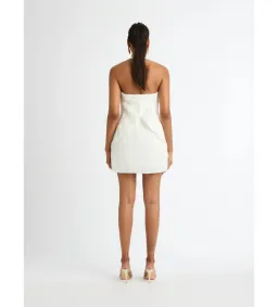 Sheike Peyton Pleated Mini Dress in Ivory Size AU 8 for rent on The Volte - image 3