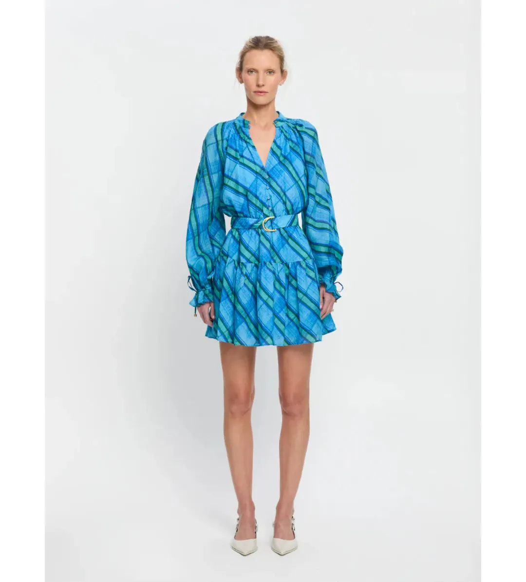 Kivari Oceana Mini Dress Blue Size AU 8 for rent on The Volte - main image