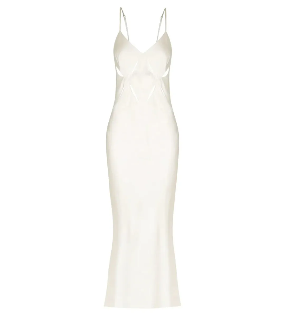 Shona Joy Milo Cut Out Slit Midi Dress Coconut Size AU 6 for rent on The Volte - main image