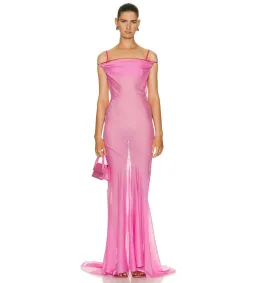 Jacquemus La Robe Draggiu Pink Size 38 / AU 10 for rent on The Volte - image 1