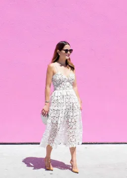 Self-portrait Azalea Guipure Lace Dress White Size AU 8 for rent on The Volte - image 8