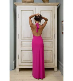 With Harper Lu Halter Maxi Dress Fuchsia Size AU 8 for rent on The Volte - image 2