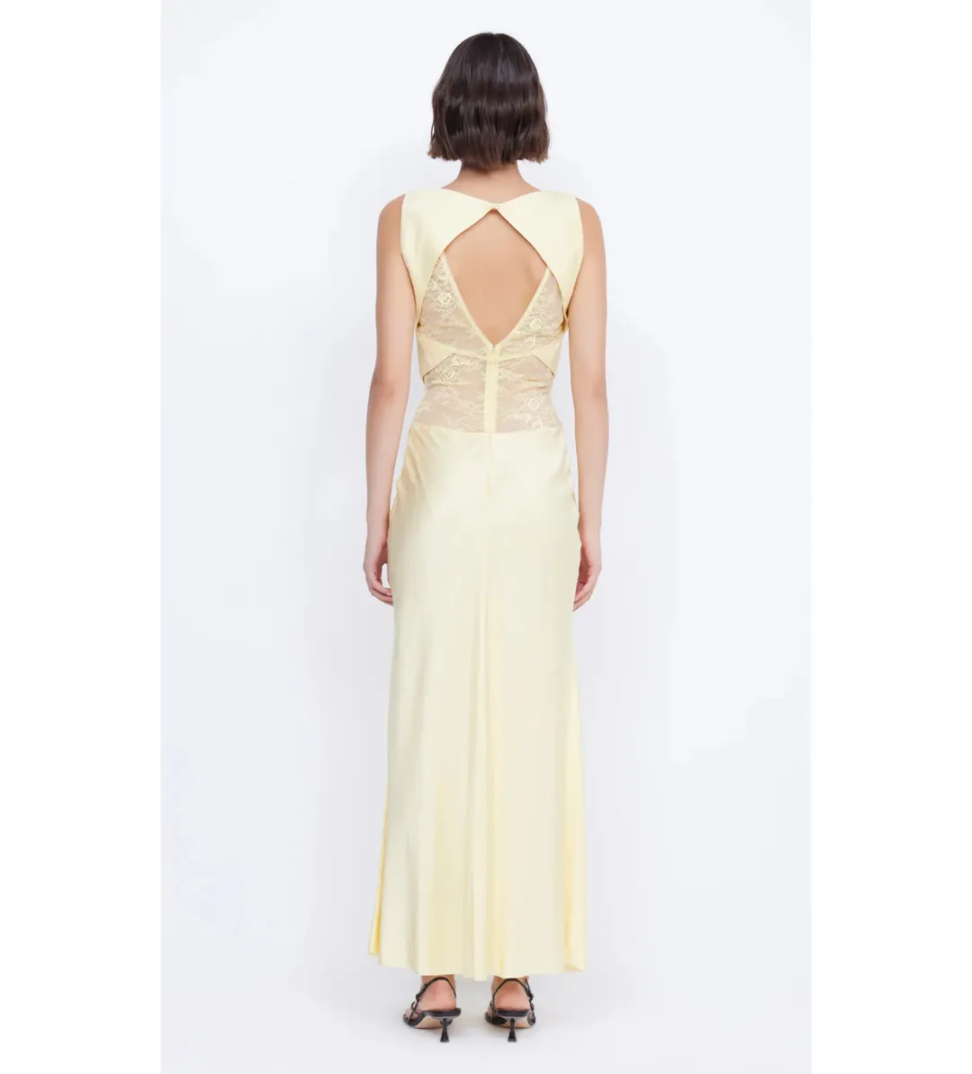 Bec & Bridge Juliette V Neck Maxi Dress Butter Yellow Size AU 8 for rent on The Volte - main image