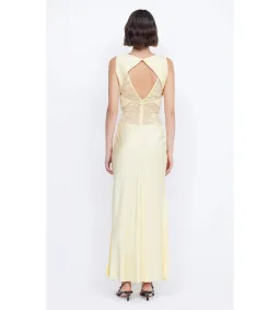 Bec & Bridge Juliette V Neck Maxi Dress Butter Yellow Size AU 8 for rent on The Volte - image 2
