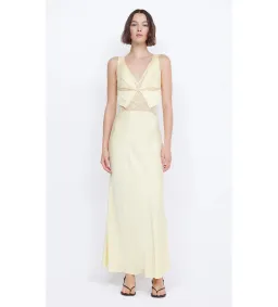Bec & Bridge Juliette V Neck Maxi Dress Butter Yellow Size AU 8 for rent on The Volte - image 4