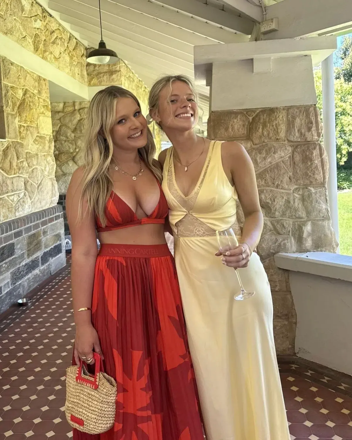 Bec & Bridge Juliette V Neck Maxi Dress Butter Yellow Size AU 8 for rent on The Volte - main image