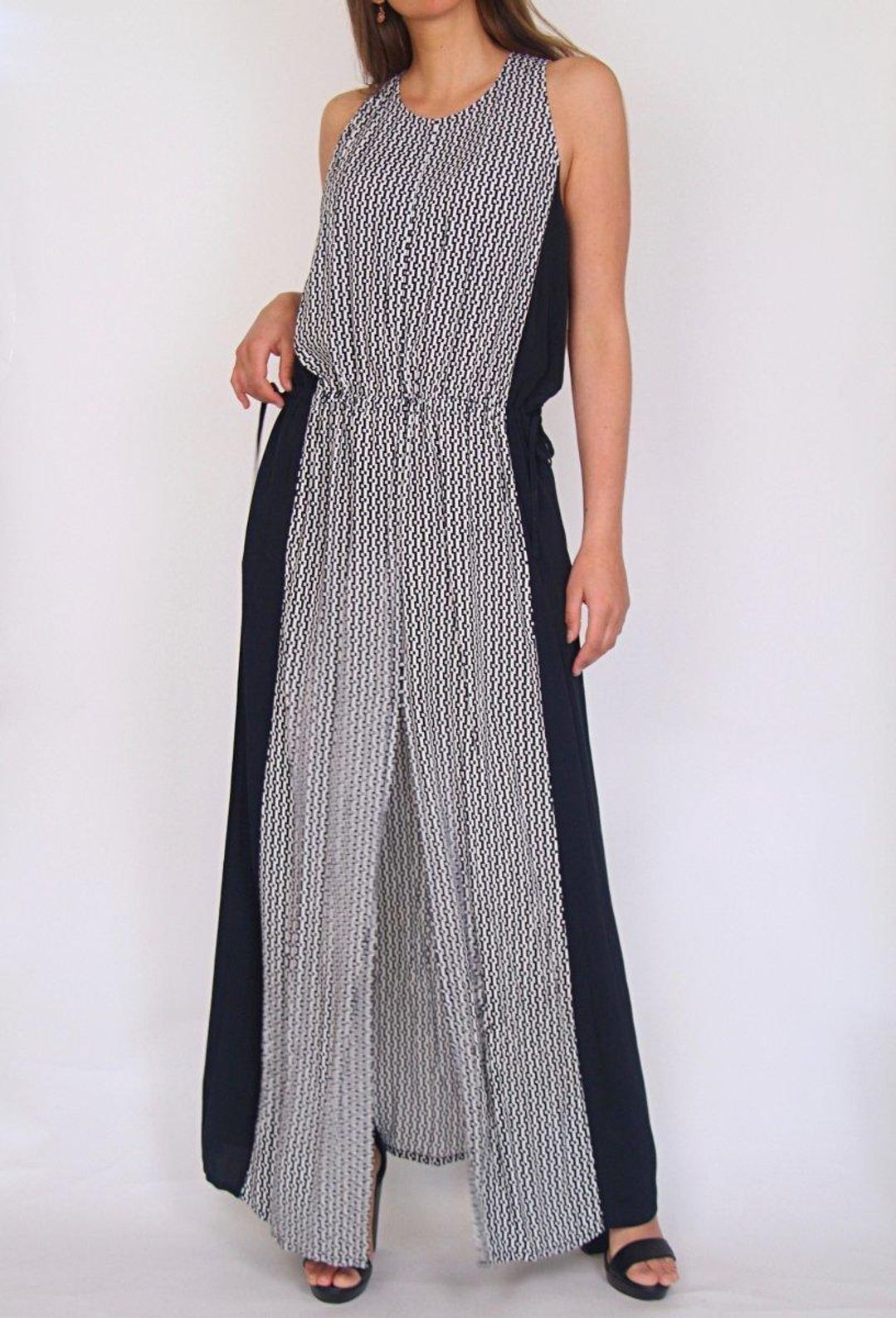 Sass & Bide rhythm and blues maxi grey print sz 8 for rent on The Volte - main image