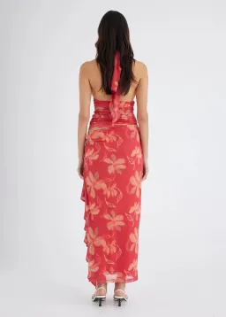 Benni Penelope Halter Maxi Dress Hibiscus Floral Size 8 for rent on The Volte - image 3